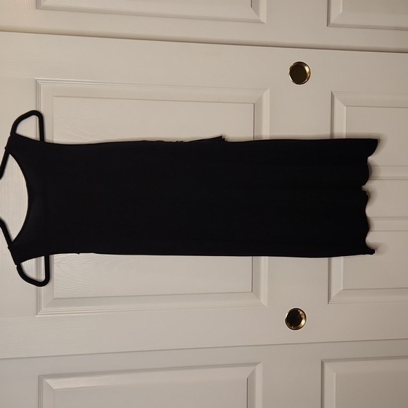 Daisy Fuentes Women's Black Sleeveless V-neckline Ruffled Front Dress Size S - Picture 9 of 12